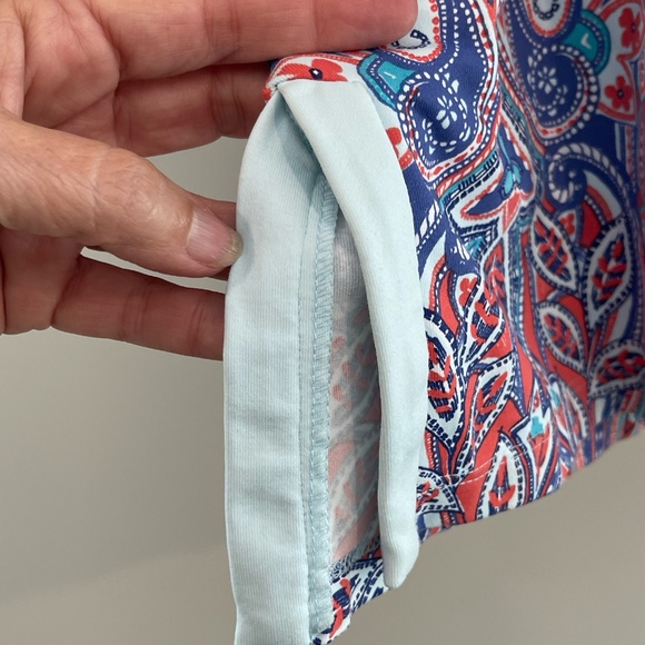 00008 J. McLaughlin Catalina Cloth Tunic Medium Paisley 3/4 Sleeve - Picture 11 of 13